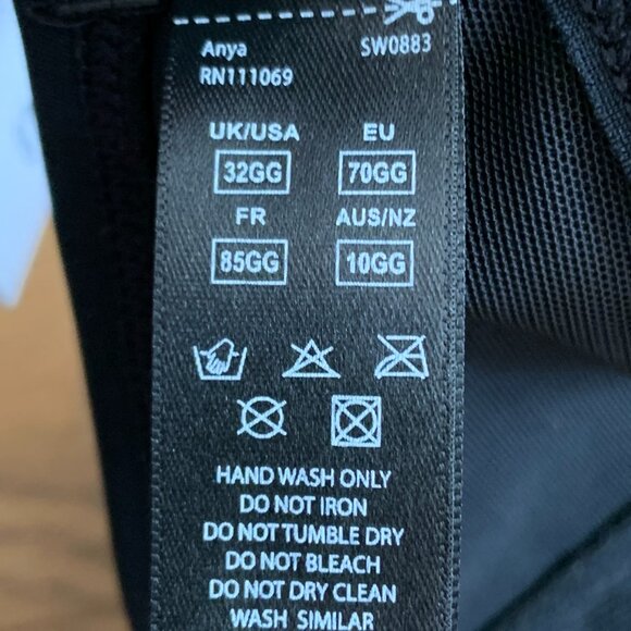 Women's Panache Swim Anya Convertible Underwire Bandeau Bikini Top Size 32 GG - Picture 10 of 15